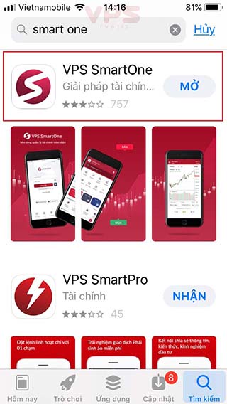 Tải ứng dụng VPS SmartOne
