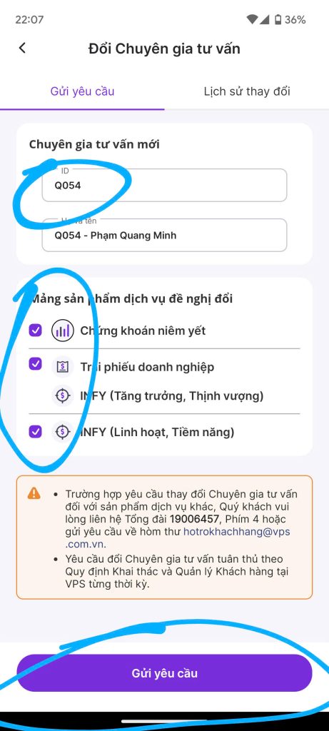 Đổi ID tư vấn VPS 2025