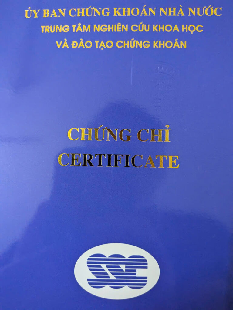 Chứng chỉ của Uỷ ban chứng khoán nhà nước